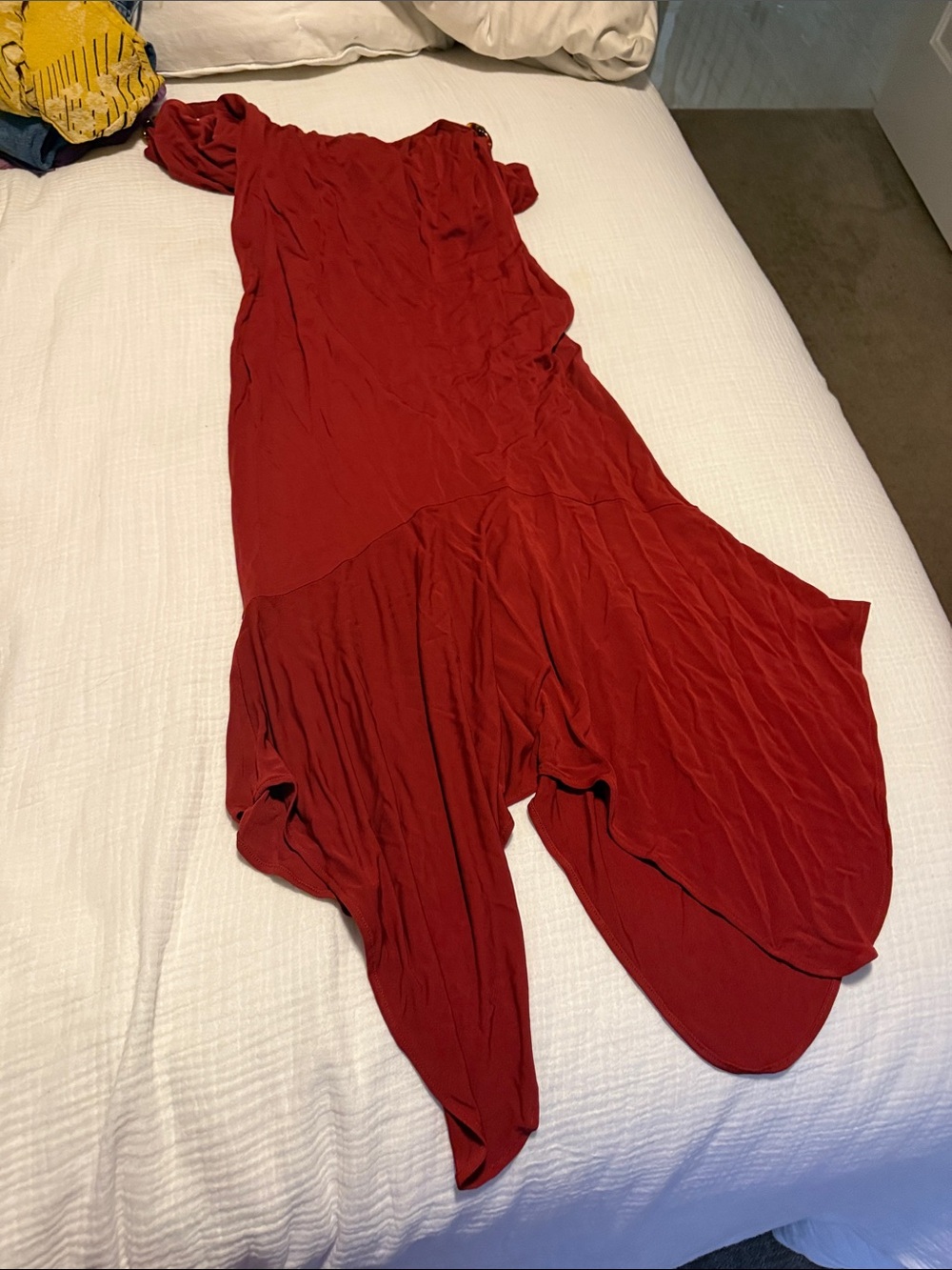 Yigal Azrouel Red Sleeveless Maxi Dress with Drape Back - Picture 4 of 5